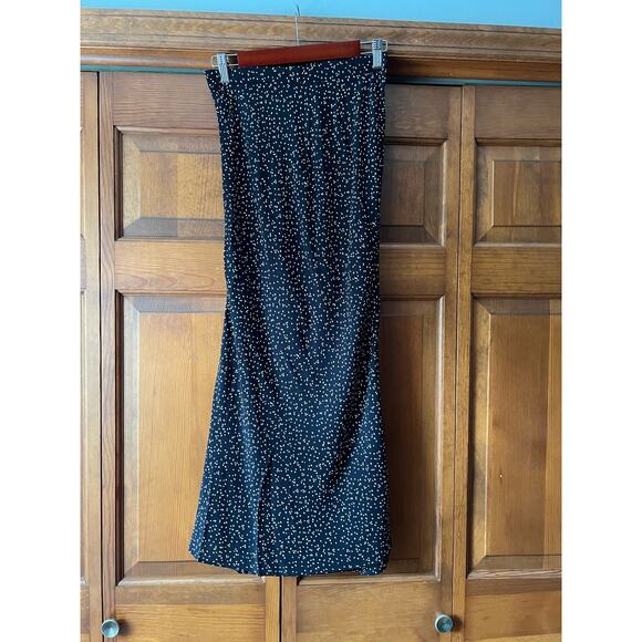 Flynn Skye Women's Polka Dot Pull-On Maxi Skirt Black/White Rayon Size S - Picture 6 of 9